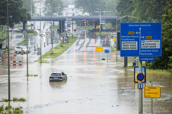 Snelweg A79 ter hoogte van Heerlen.