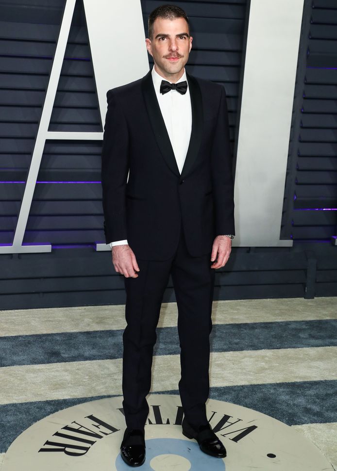 Zachary Quinto daagde in zijn eentje op tijdens een afterparty van de Oscars.