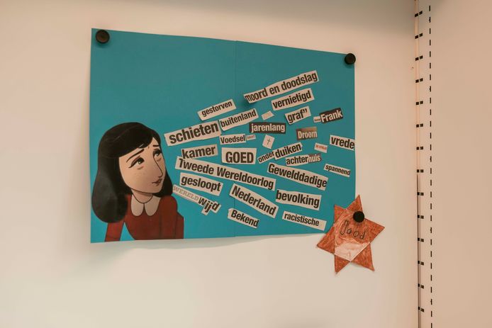 Expo Anne Frank in de bibliotheek van Bilzen.