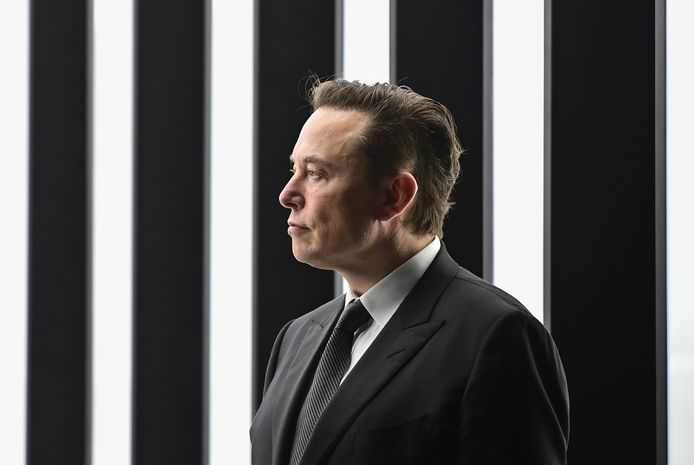 Elon Musk  bij de opening van een Teslafabriek in de buurt van Berlijn, eerder dit jaar.