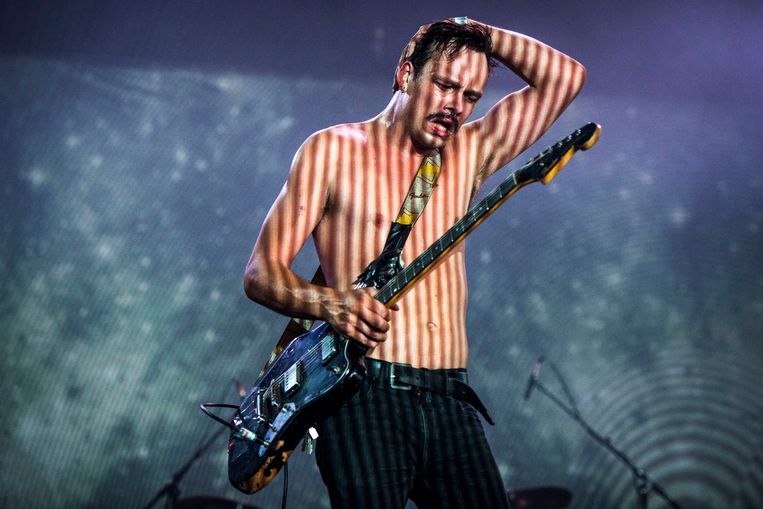 Brent Vanneste, frontman van Steak Number Eight. Beeld Koen Keppens
