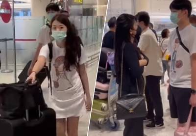 Vrouw betrapt partner op luchthaven met maîtresse nadat hij zes maanden van de radar verdwenen was