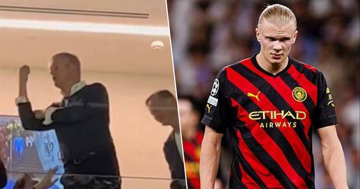 look.  ‘The real fans weren’t happy when we celebrated De Bruyne’s goal’: Pictures show how Father Haaland makes an obscene gesture and walks out of the VIP box |  sports
