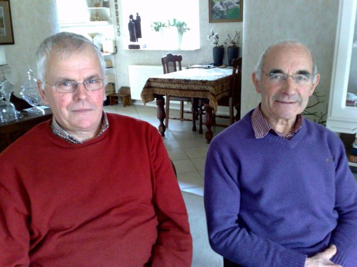 Henk te Rietstap (links) en Theo Giesen van Vereniging Agrarisch Landschapsbeheer. foto Roel Oosterink