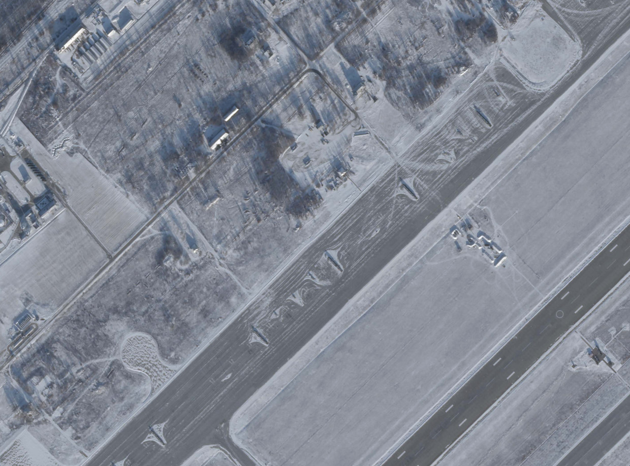 Satellite image of Engels Airport without launchers, January 7, 2023 Image Planet Labs / de Volkskrant