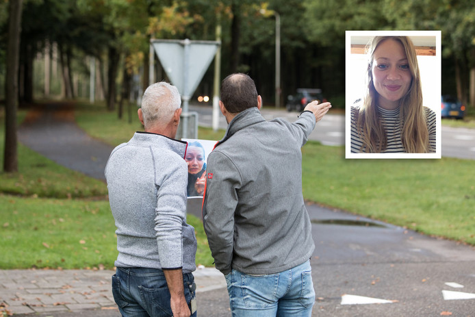 Rechercheurs op de plek waar Anne Faber vermoedelijk haar laatste selfie maakte.