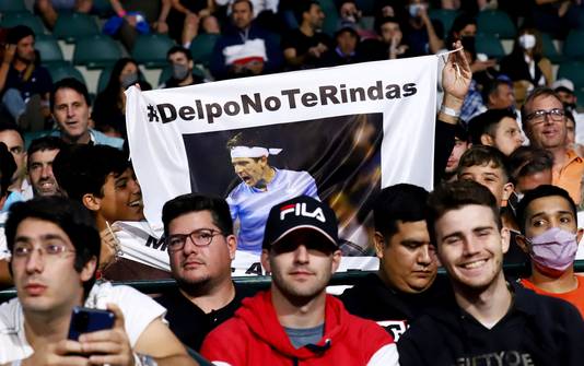 Er was in het publiek veel steun voor Juan Martin del Potro.
