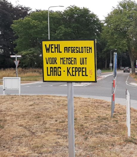 Ludiek bord in Wehl met tekst ‘Afgesloten voor mensen uit Laag-Kep­pel’ verwijderd