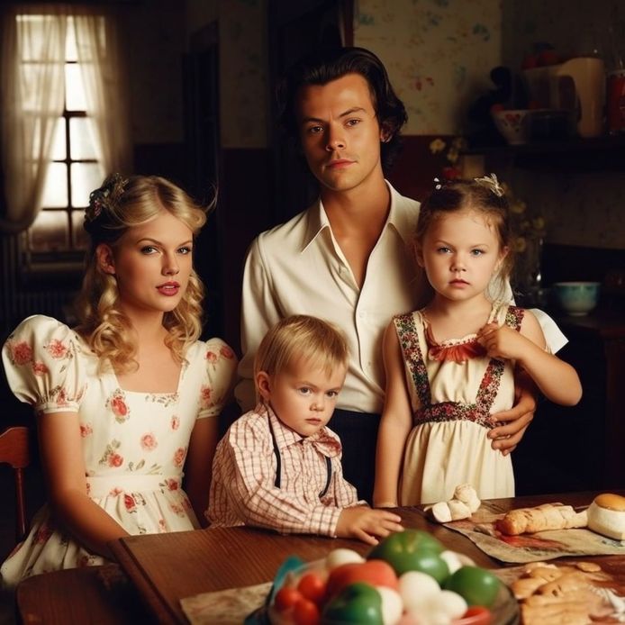 Taylor Swift, Harry Styles e i loro bambini virtuali AI