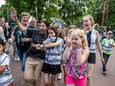 De start van de wandelvierdaagse in Helmond bij de Leonardus Speeltuin.