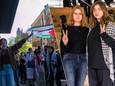 Links: protest van pro-Palestijnse studenten in New York. Rechts: studenten in Gent die protesteren.