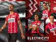 Het officiële shirt van PSV zoals het verkrijgbaar is via de fanshop