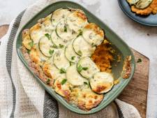 Wat Eten We Vandaag: Courgette-gratin met zoete-aardappelpuree