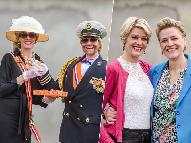 Zussen Jessyca en Matanja stelen de show tijdens Koningsdag in Enschede als koninklijk paar
