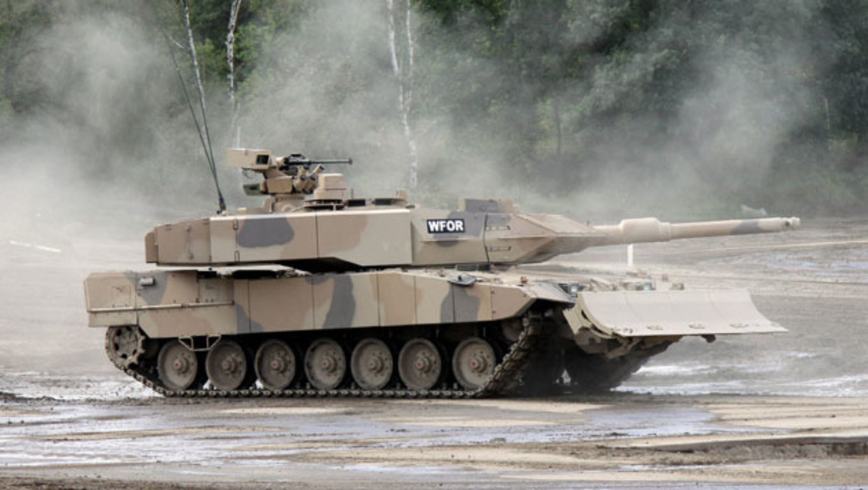 Duitse tank (niet de Leopard 2a6) Beeld EPA