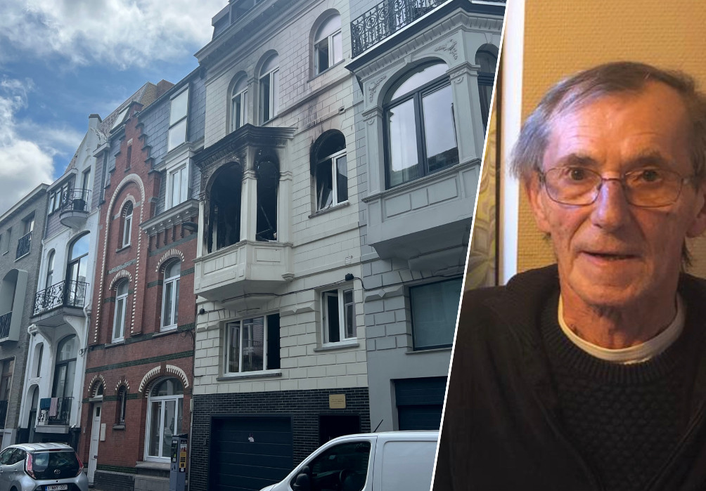 De 78-jarige Marc Foubert overleefde de brand in zijn appartement niet.