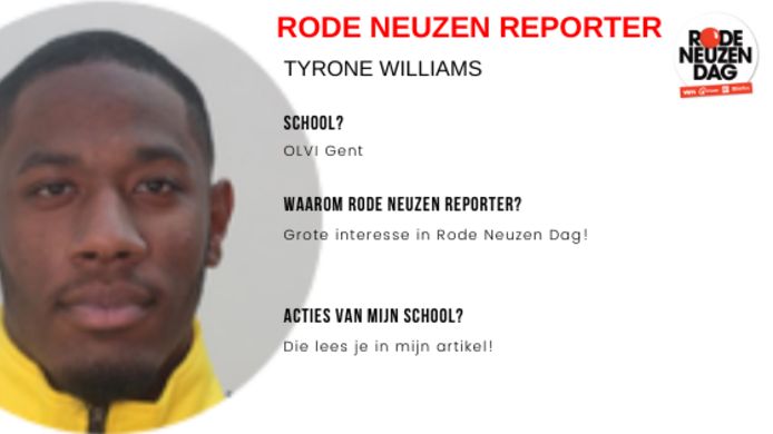 Dit artikel werd gemaakt door Rode Neuzen Reporter Tyrone Williams.