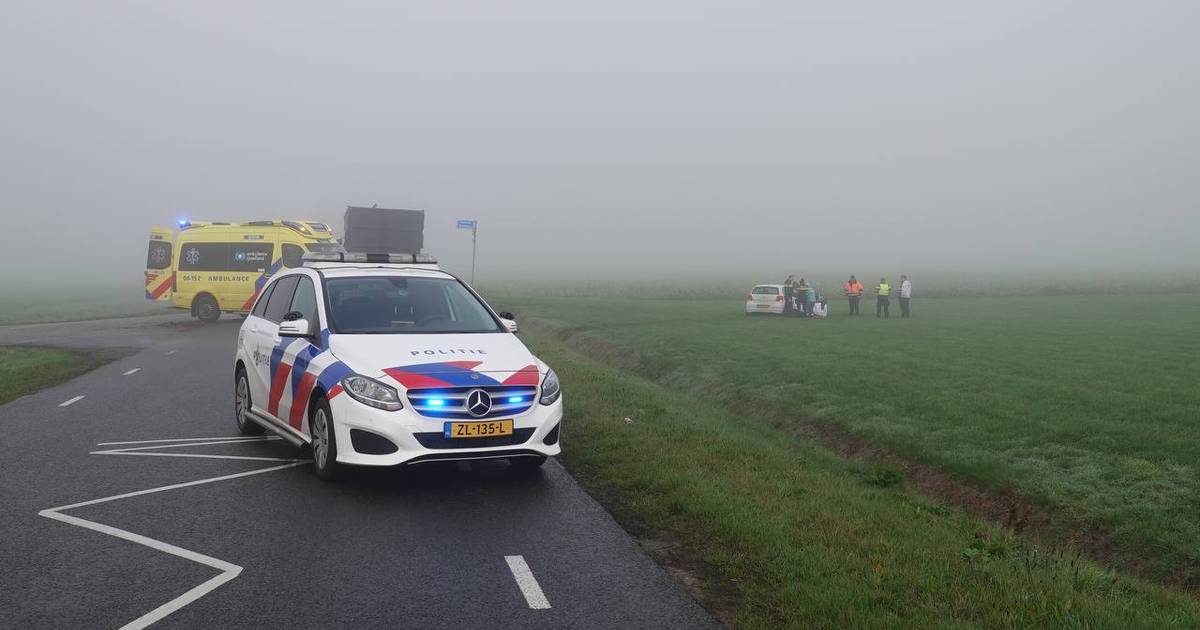 Automobiliste vliegt over sloot en belandt in weiland in De Krim - De Stentor