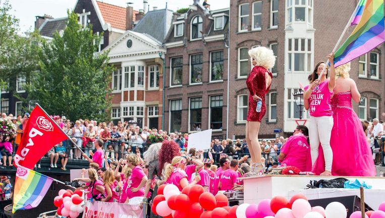 De boottocht van Pride Amsterdam Beeld ANP