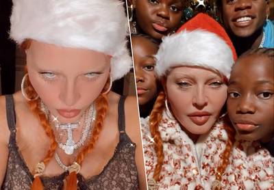 Madonna kiest opnieuw voor een speciale outfit: zangeres viert Kerstmis in lingerie