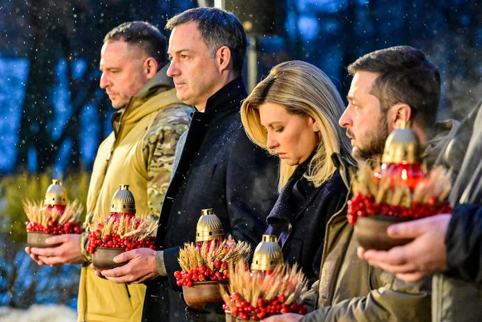 De herdenkingsceremonie voor de slachtoffers van de Holodomor.