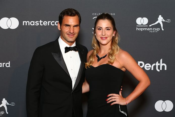 Roger Federer vormt een duo met Belinda Bencic.