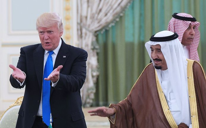President Donald Trump en koning Salman van Saoedi-Arabië.