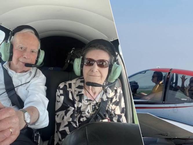 “Ik wou nog één keer die reiskriebels voelen”: en dus boekt woonzorgcentrum Groenhof uit Menen een vliegtuigje voor Georgetta (80) en Freddy (86)