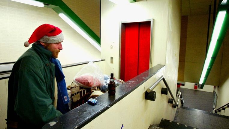 Een dakloze man in Amsterdam. © ANP Beeld 