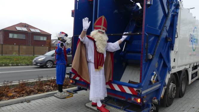 Sinterklaas ruilt paard in voor vuilniswagen in Bachte-Maria-Leerne