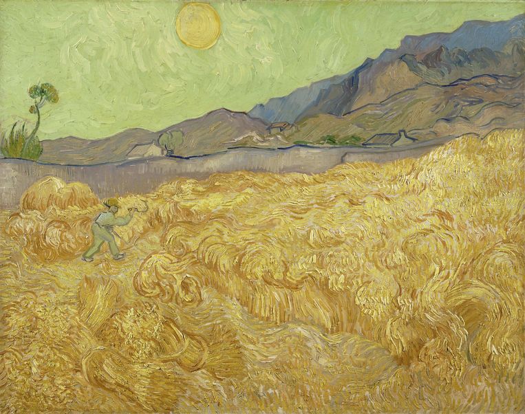 Vincent van Gogh, Korenveld met maaier, 1889 Beeld Van Gogh Museum