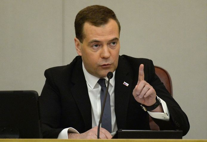 De Russische premier Dmitri Medvedev.
