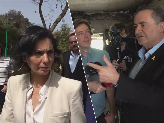 KIJK. Buitenlandminister Lahbib zichtbaar geïrriteerd door Israëlische collega: "Ik praat later, dit is niet de juiste plaats”