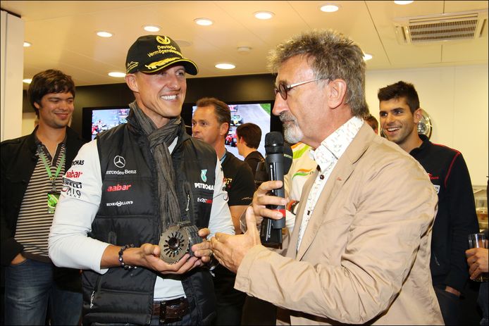 Michael Schumacher en Eddie Jordan.
