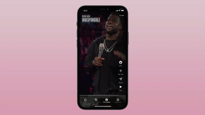 De 'Fast Laughs'-functie van Netflix.