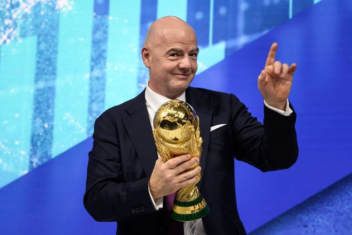 Gianni Infantino, voorzitter van de FIFA, wil vijf miljard toeschouwers bereiken