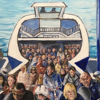 Jesus on the ferry to North: artist Oscar de Wit (90) hides small details in his paintings of the city