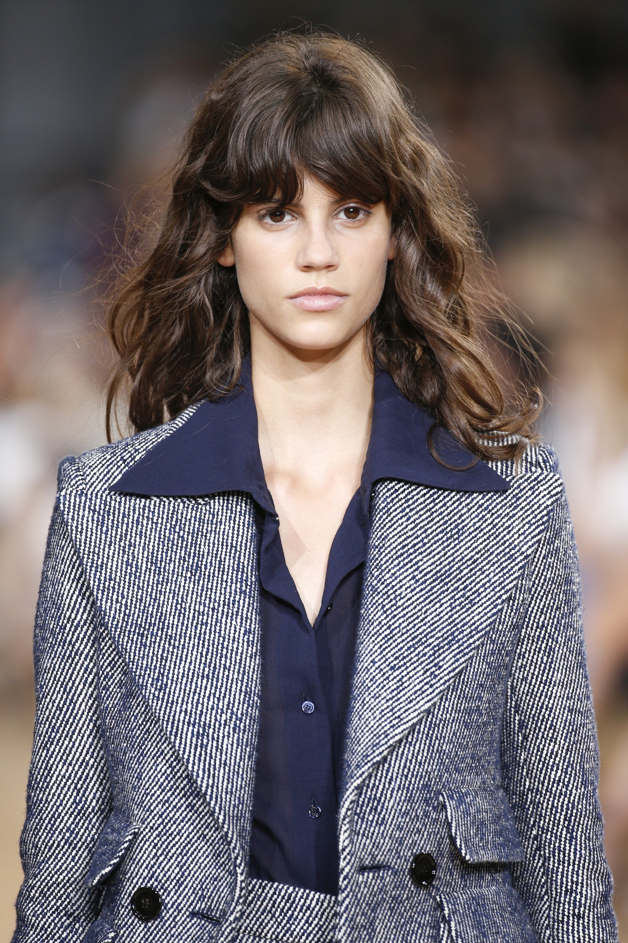 Model Antonina Petkovic tijdens de Chloé show. Beeld Peter Stigter