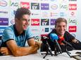 Wout van Aert et Remco Evenepoel avaient le sourire en conférence de presse, à trois jours de la course en ligne des championnats du mnde de Wollongong.