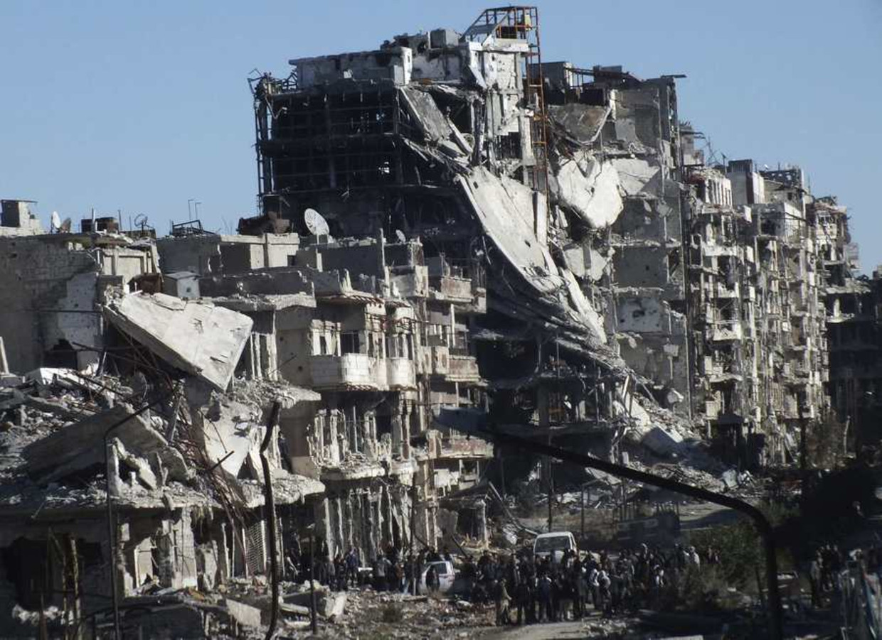 De Syrische stad Homs. Beeld reuters