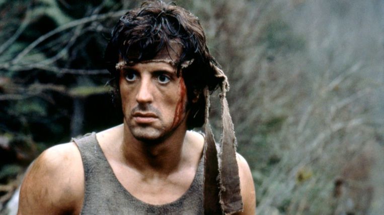 Sylvester Stallone in First Blood van Ted Kotcheff Beeld 