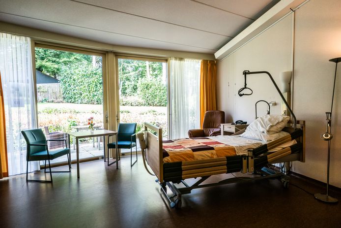Een van de kamers van Hospice Rozenheuvel in Rozendaal.