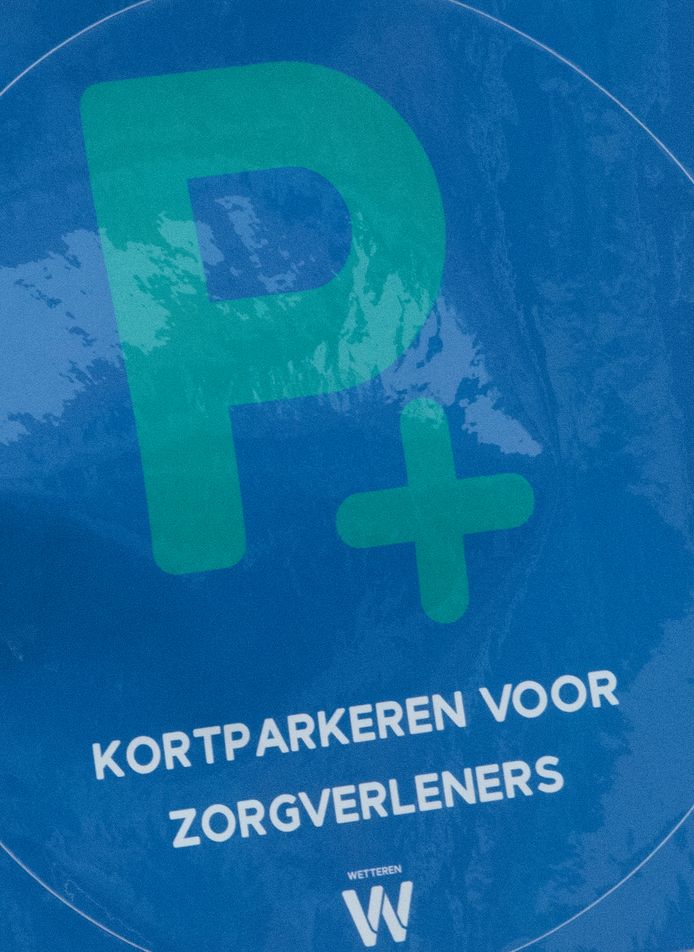 In Wetteren wordt deze sticker gebruikt.