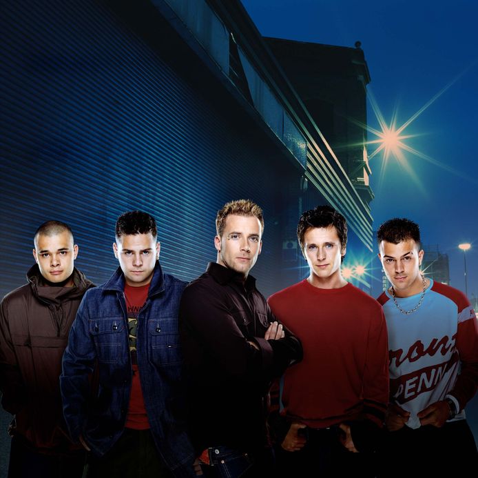 5ive in de begindagen: Sean, Scott, J, Ritchie, Abz