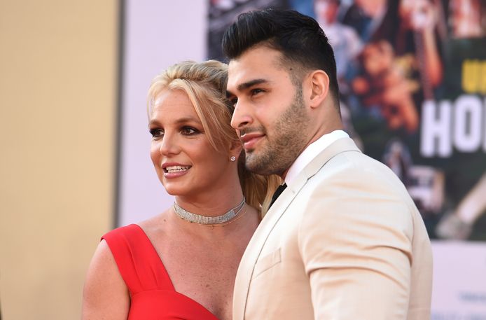 Britney Spears en Sam Asghari verschenen samen op de rode loper.