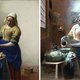 Vermeer zette zijn melkmeisje eerst in een vollere keuken