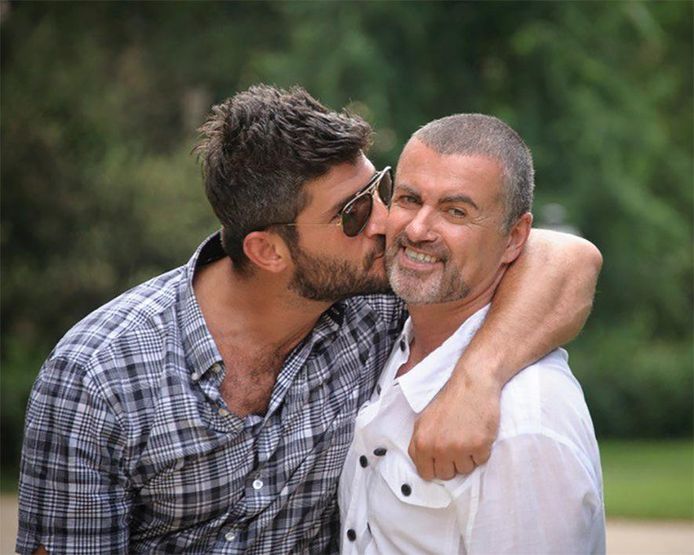 George Michael en Fadi Fawaz (links).