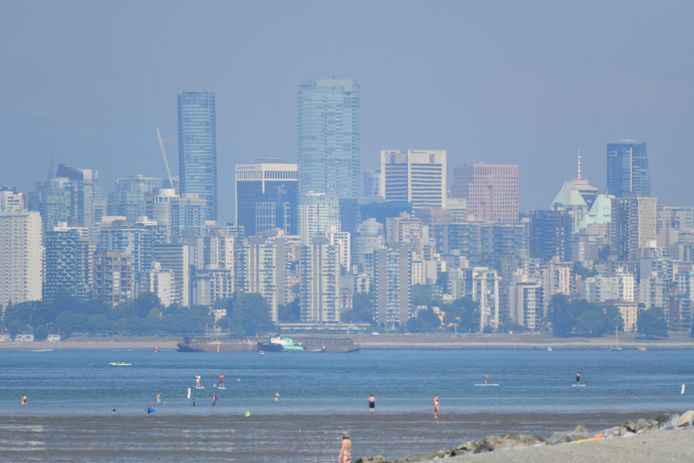 Vancouver in de verzengende hitte.