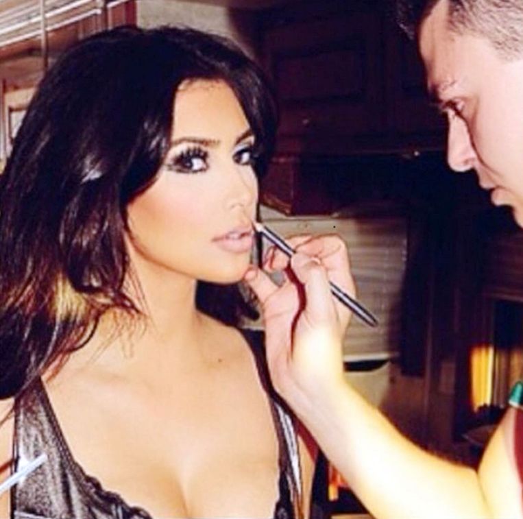 Kim Kardashian op een selfie uit juli van dit jaar. Beeld HH