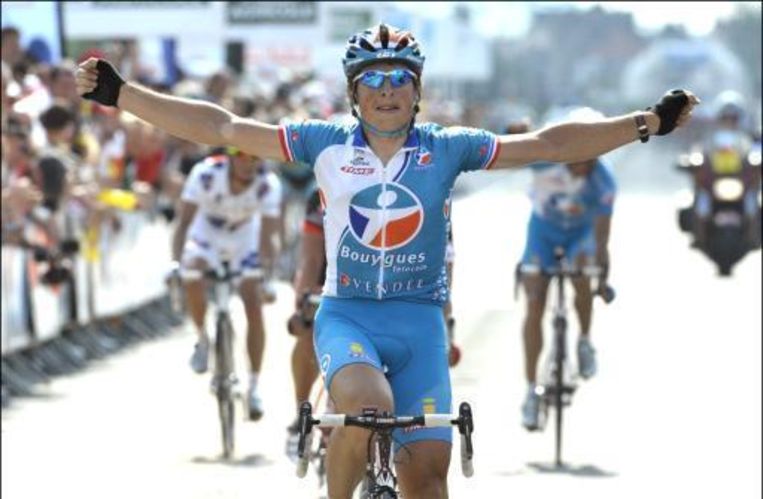 Fédrigo was de snelste van een kopgroep van zeven, met onder meer Gianni Meersman. Beeld UNKNOWN